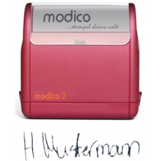 1-Zeile Unterschriftenstempel rot